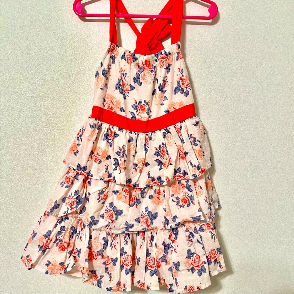 Girls Floral Tiered Summer Dress